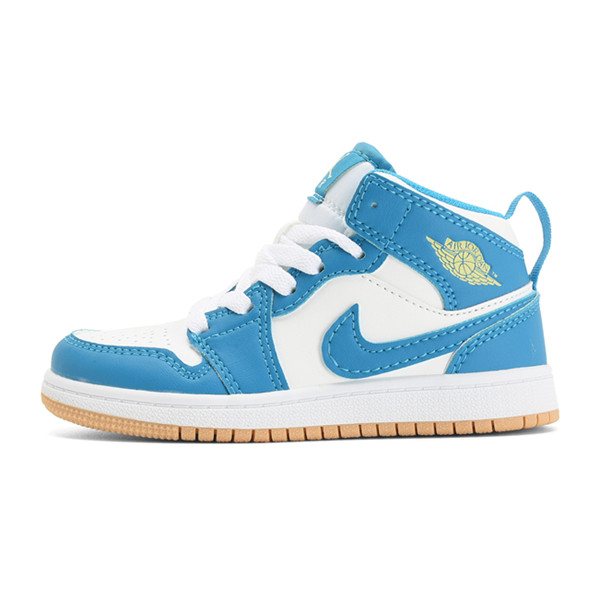 Youth Running Weapon Air Jordan 1 White/Blue Shoes 114